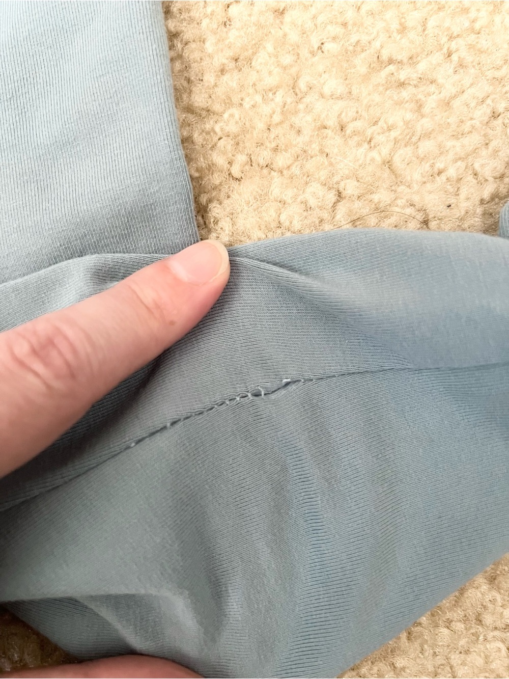 Groceries Apparel Organic Cotton Crop Top Slate Blue Sustainable Athleisure XS - Picture 8 of 9